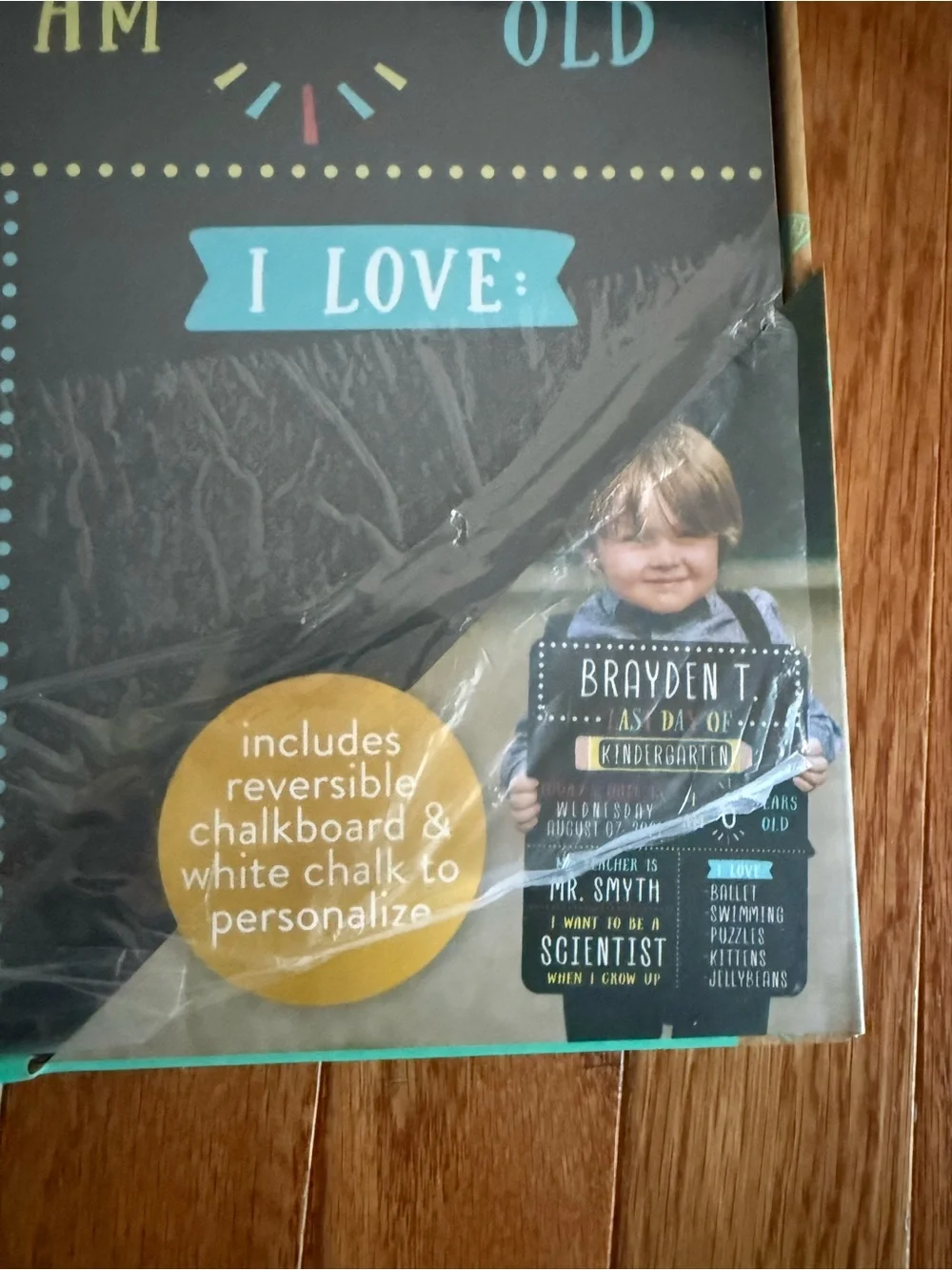 First Day of School Chalkboard Sign - Black